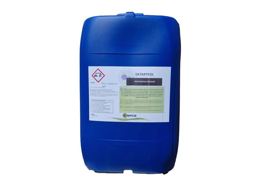 detartrol can be used to soften paint and other deposits within industrial spray booths