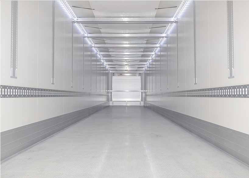 photo of the inside of a transport trailer to illustrate how to clean a lorry trailer