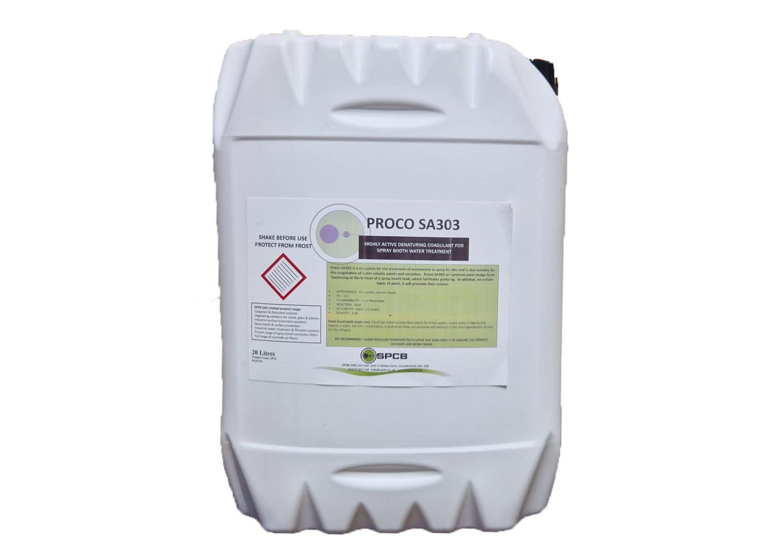 water treatment chemical to remove paint and lacquer from spray booth water or remove lacquer from rinse water