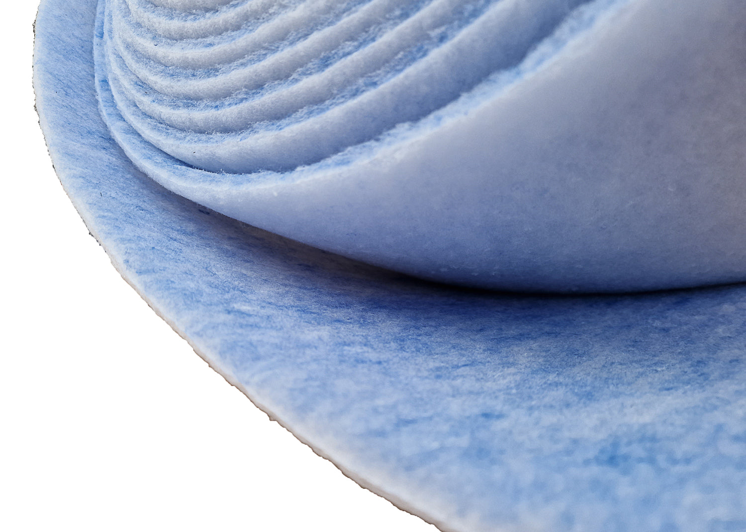 close up photo of blue and white spray booth filter