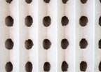 spray booth filter that is being used to collect paint, as can be seen the paint is being held on the face of the filter