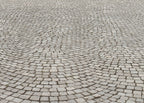 stone sets forming a driveway that has been cleaned with Baticlean CR to keep the surface free from greening and growth.