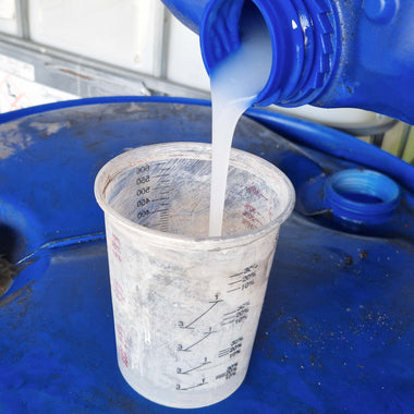 photo showing our foam suppressant being poured