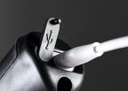 our foaming sprayers are charged via a USB cable that plugs into the bottom of the sprayer handle