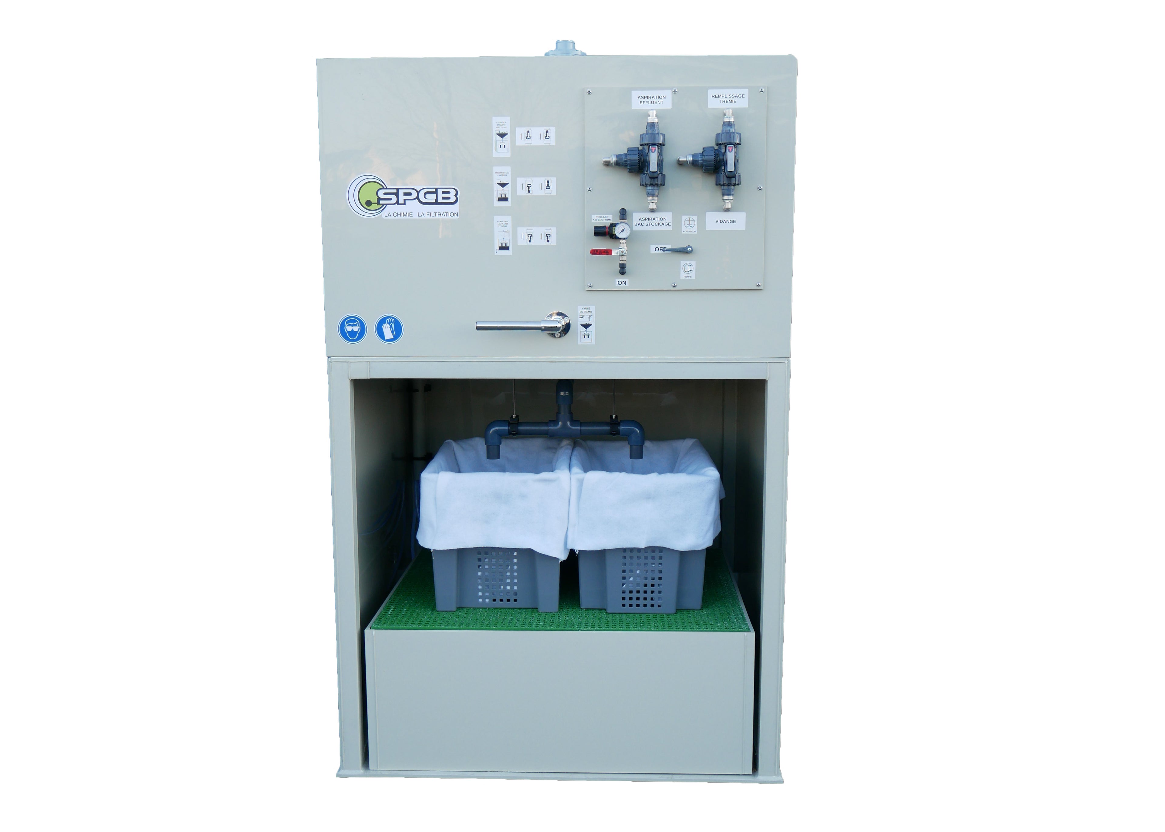 automatic industrial water treatment system with 200 litre treatment tank