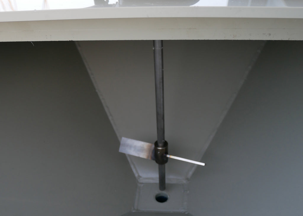 internal mixing blades of our industrial water treatment system