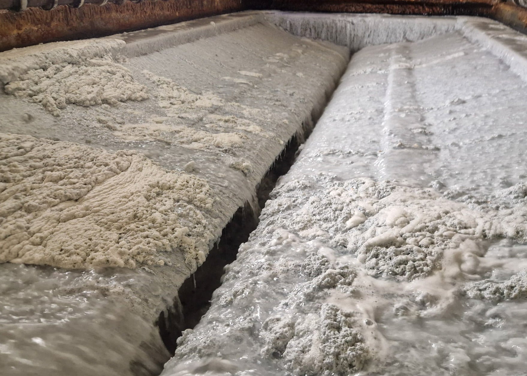 solvent based lacquer in a spray booth having been separated from the water with our Proco and Proflo products