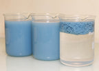 showing the results of treating spray booth water with proco 301 coagulant and flocculant. separation of spray booth sludge