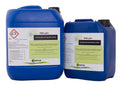 photo showing both a 5 litre and 10 litre container of our ph regulator. this regulator raises the ph of the water.